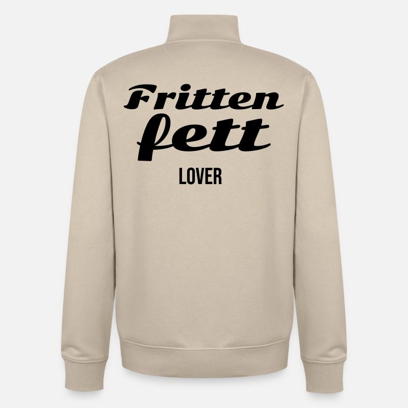 Frittenfett Lover - Unisex Organic Zip Sweatshirt von Stanley/Stella - Cremebeige