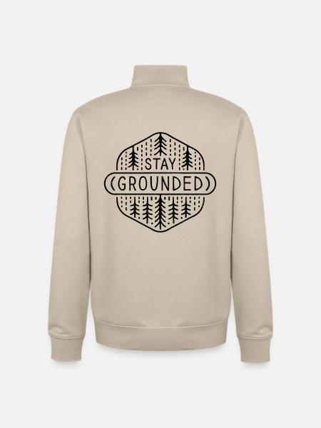 Grounding stay grounded mindfulness practice - Unisex Organic Zip Sweatshirt by Stanley/Stella - desert dust