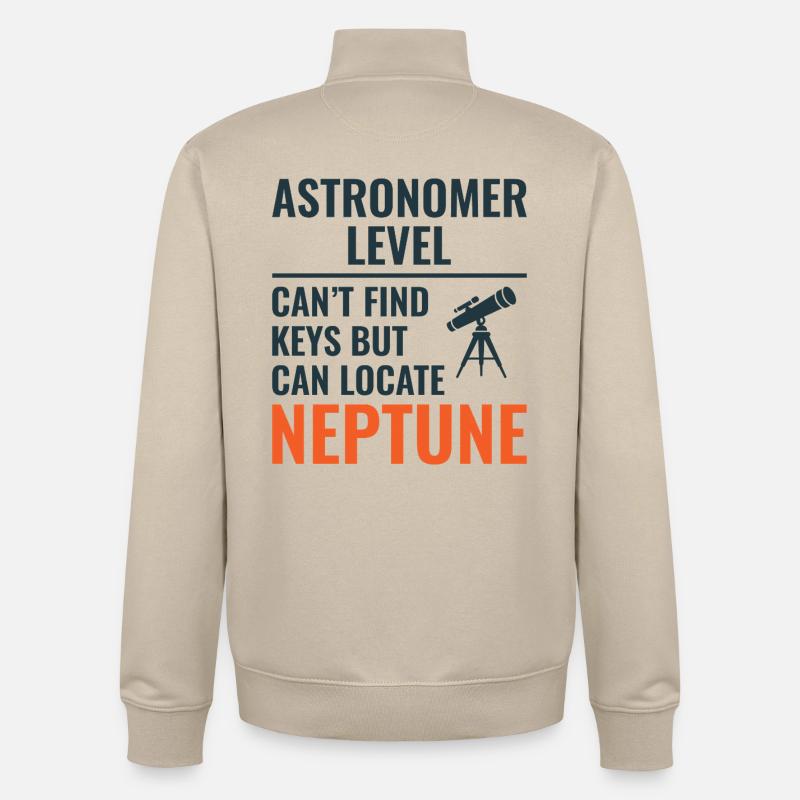 Solar System Planets Space Art  - Unisex Organic Zip Sweatshirt by Stanley/Stella - desert dust