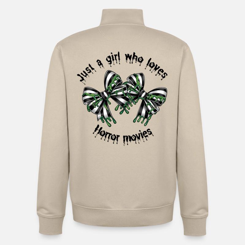 Conception d’arc à rayures empoisonnées - Sweat zippé unisexe en coton bio Stanley/Stella - beige crème