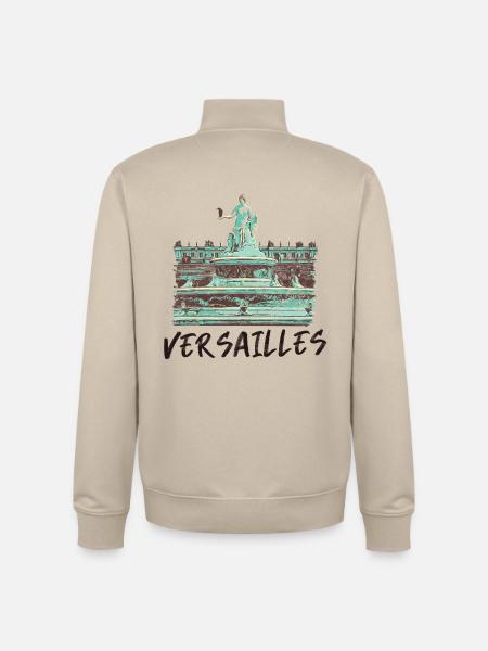 Versailles famous Baroque fountain - Unisex Organic Zip Sweatshirt by Stanley/Stella - desert dust