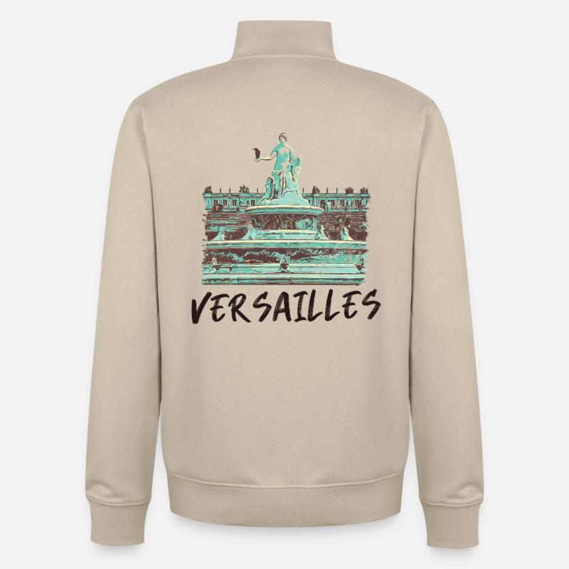 Berühmter Barockbrunnen von Versailles - Unisex Organic Zip Sweatshirt von Stanley/Stella - Cremebeige