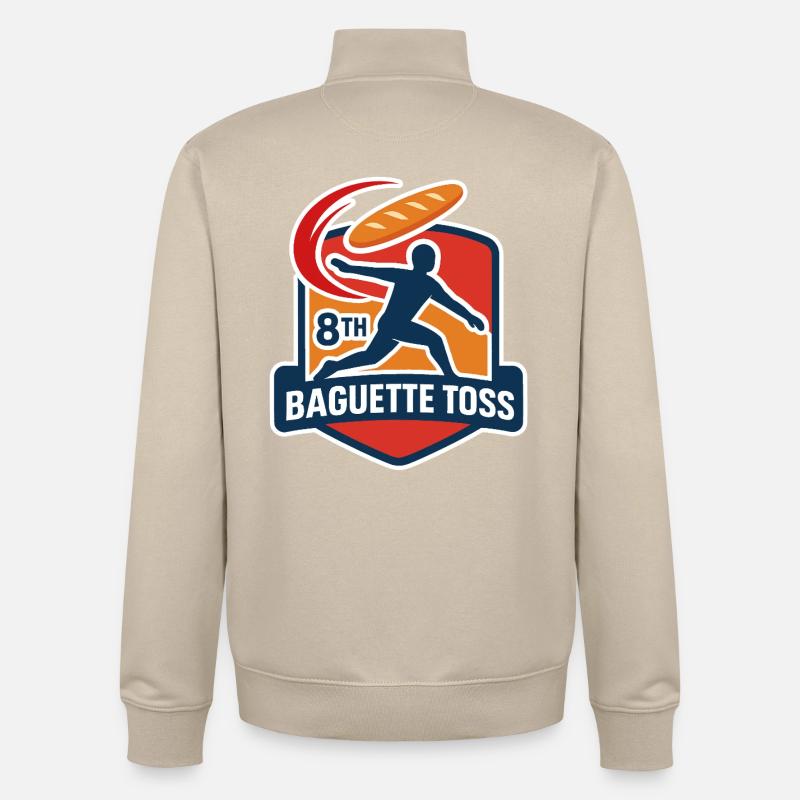 Concours du lancé de baguette  - Sweat zippé unisexe en coton bio Stanley/Stella - beige crème