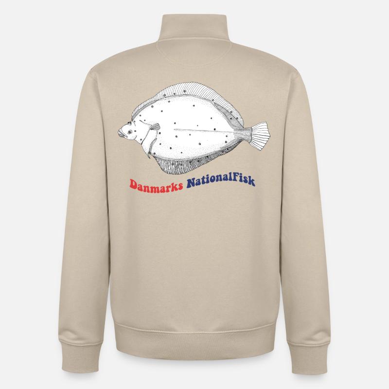 L’épagnette nationale de betteraves du Danemark - Sweat zippé unisexe en coton bio Stanley/Stella - beige crème
