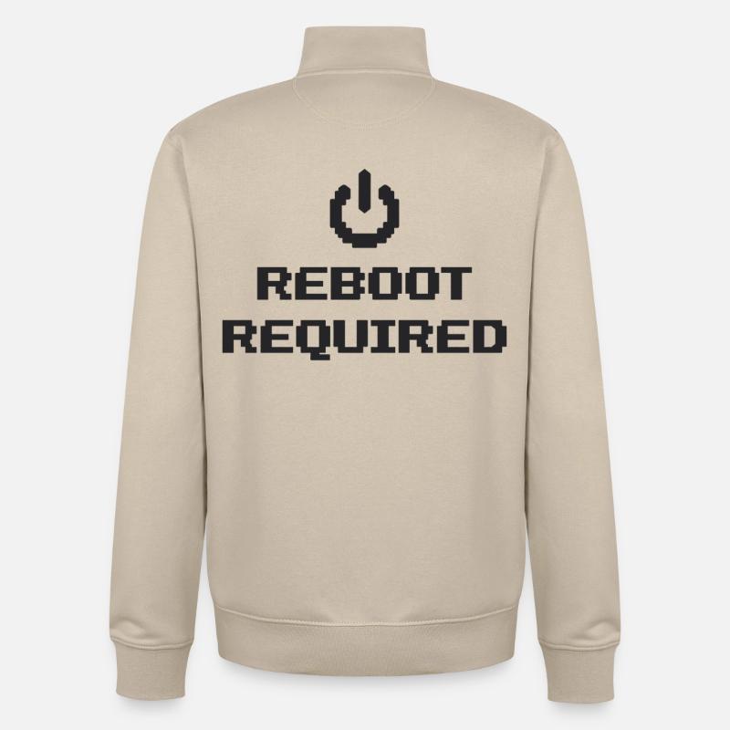 REDÉMARRAGE REQUIS Redémarrage requis - Sweat zippé unisexe en coton bio Stanley/Stella - beige crème