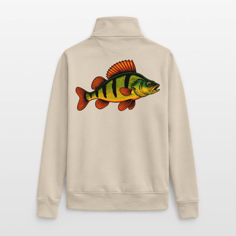 Perche Perche Perche Perche Perche Pêche Perche Perche Sweat zippé unisexe en coton bio Stanley/Stella