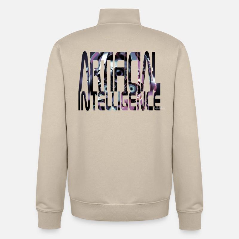 Artificial Intelligence - Unisex Organic Zip Sweatshirt by Stanley/Stella - desert dust