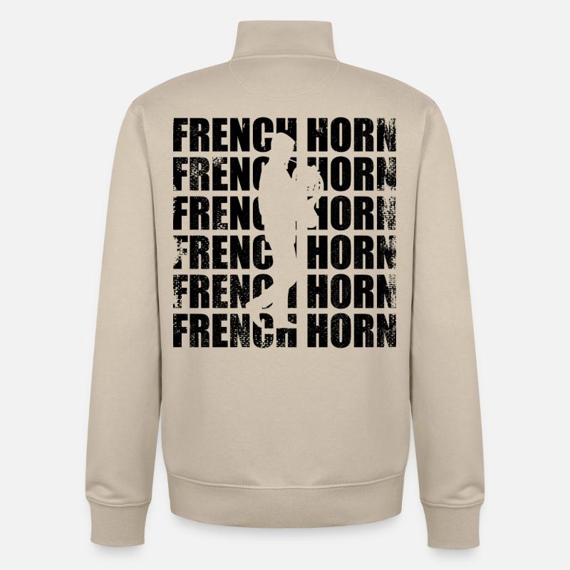 Bugle - Unisex Organic Zip Sweatshirt by Stanley/Stella - desert dust