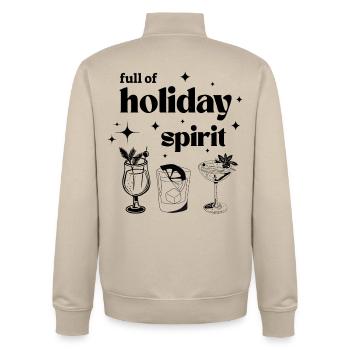 Voller Urlaubsstimmung - Unisex Organic Zip Sweatshirt von Stanley/Stella - Cremebeige - Hinten - AI Model Male 185 dark (185cm)
