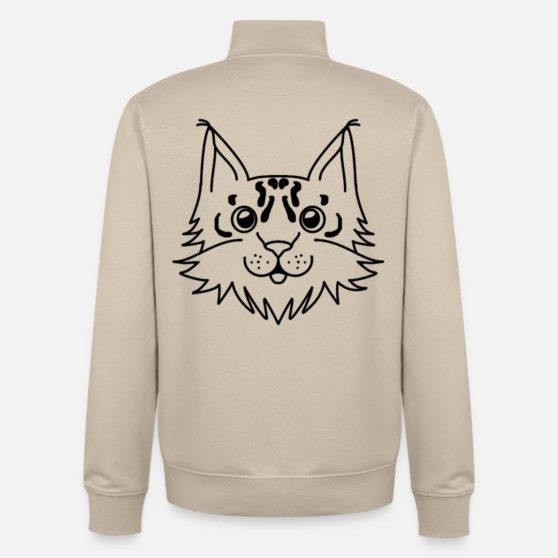 Luchs - Unisex Organic Zip Sweatshirt von Stanley/Stella - Cremebeige
