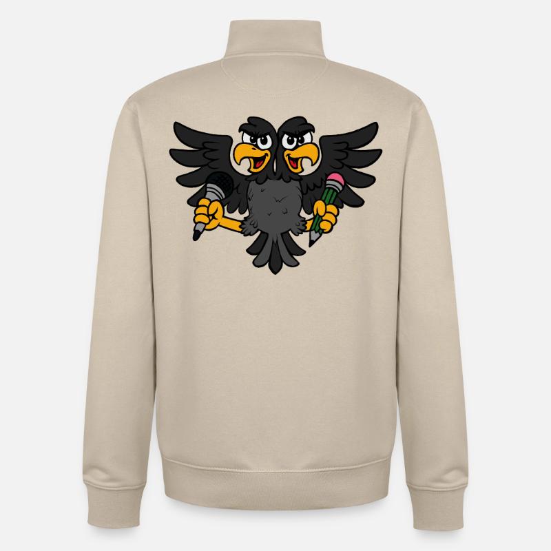 Aigle Créatif - Sweat zippé unisexe en coton bio Stanley/Stella - beige crème