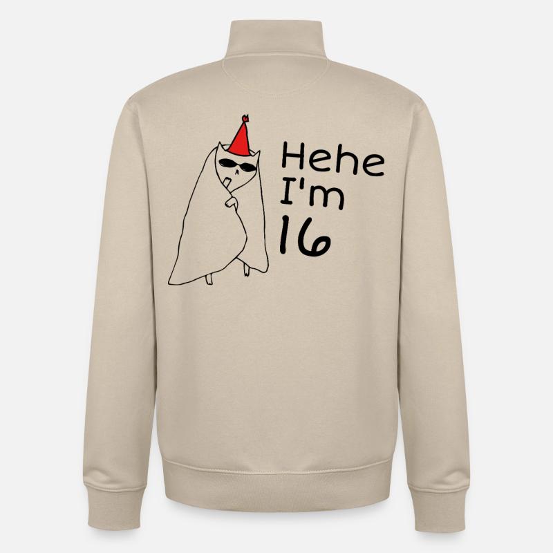 16-jähriges Jubiläum – 16-jähriges Jubiläumsgeschenk - Unisex Organic Zip Sweatshirt von Stanley/Stella - Cremebeige