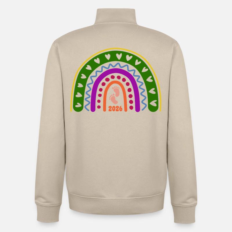 Quand l’amour devient vie - Bébé 2026 - Sweat zippé unisexe en coton bio Stanley/Stella - beige crème