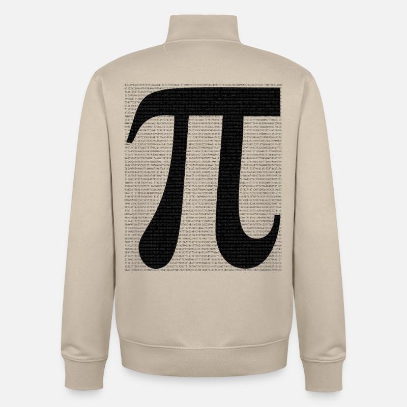 Pi-Symbol mit Zahlenwert Mathematik - Unisex Organic Zip Sweatshirt von Stanley/Stella - Cremebeige