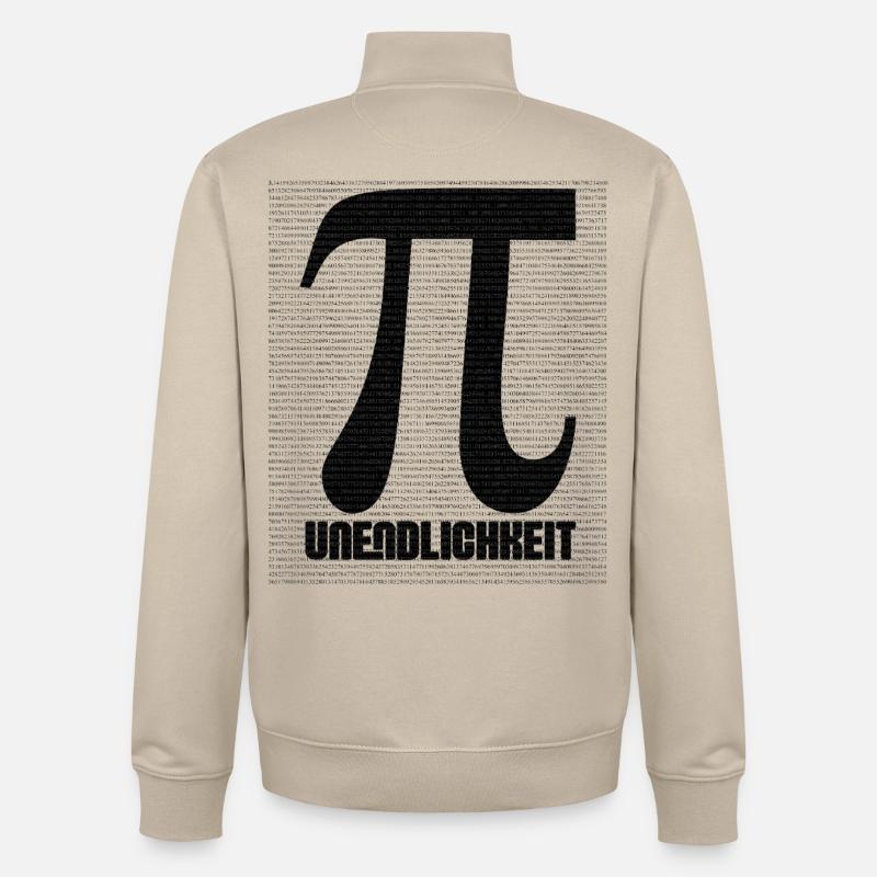 Pi Sign from Number Pattern - Unisex Organic Zip Sweatshirt by Stanley/Stella - desert dust