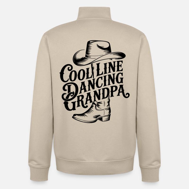 Danse en ligne Papi - Sweat zippé unisexe en coton bio Stanley/Stella - beige crème