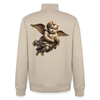 CUPID CHERUB #1 – Frieden & Liebe - Unisex Organic Zip Sweatshirt von Stanley/Stella - Cremebeige - Hinten - AI Model Male 185 dark (185cm)