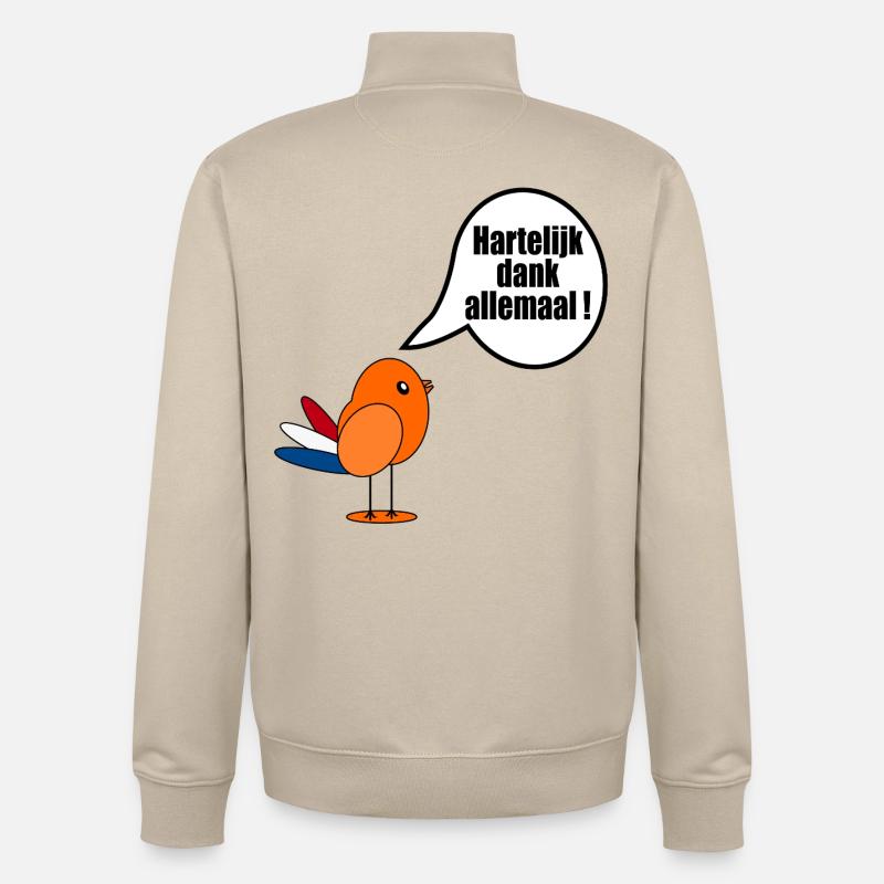 Niederländisch Vielen Dank Euch - Unisex Organic Zip Sweatshirt von Stanley/Stella - Cremebeige