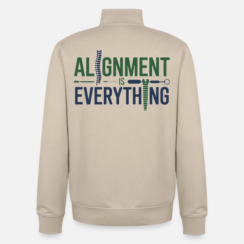 Chiropractor Alignment Is Everything Professional  - Unisex Organic Zip Sweatshirt by Stanley/Stella - desert dust