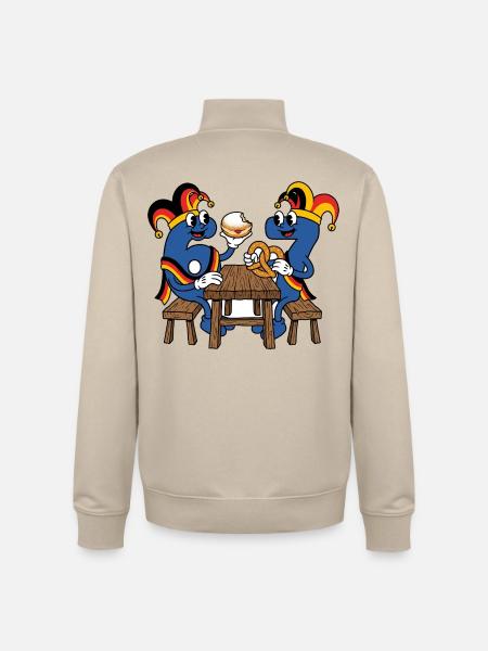 67 Six Seven Costume Carnival Football Italy Meme - Unisex Organic Zip Sweatshirt by Stanley/Stella - desert dust