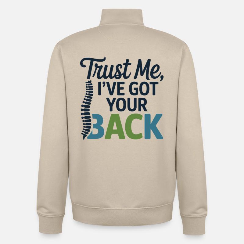 Licensed DC Professional Spinal Alignment  - Unisex Organic Zip Sweatshirt by Stanley/Stella - desert dust