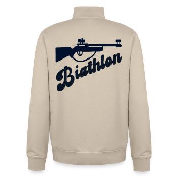 Winter Sport Biathlon - Unisex Organic Zip Sweatshirt von Stanley/Stella - Cremebeige - Hinten - AI Model Male 185 dark (185cm)