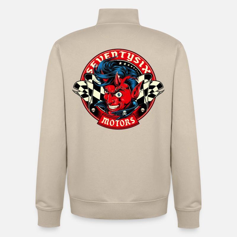 Lucky Devil - Unisex Organic Zip Sweatshirt by Stanley/Stella - desert dust