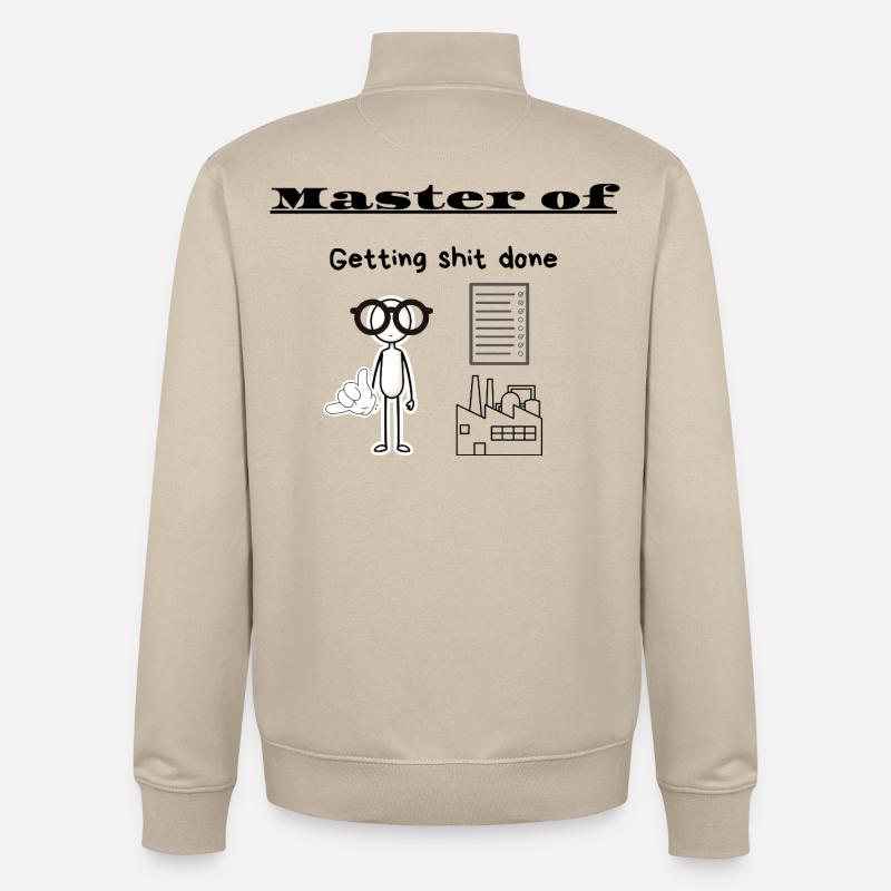 Maître de la réussite des choses - Sweat zippé unisexe en coton bio Stanley/Stella - beige crème