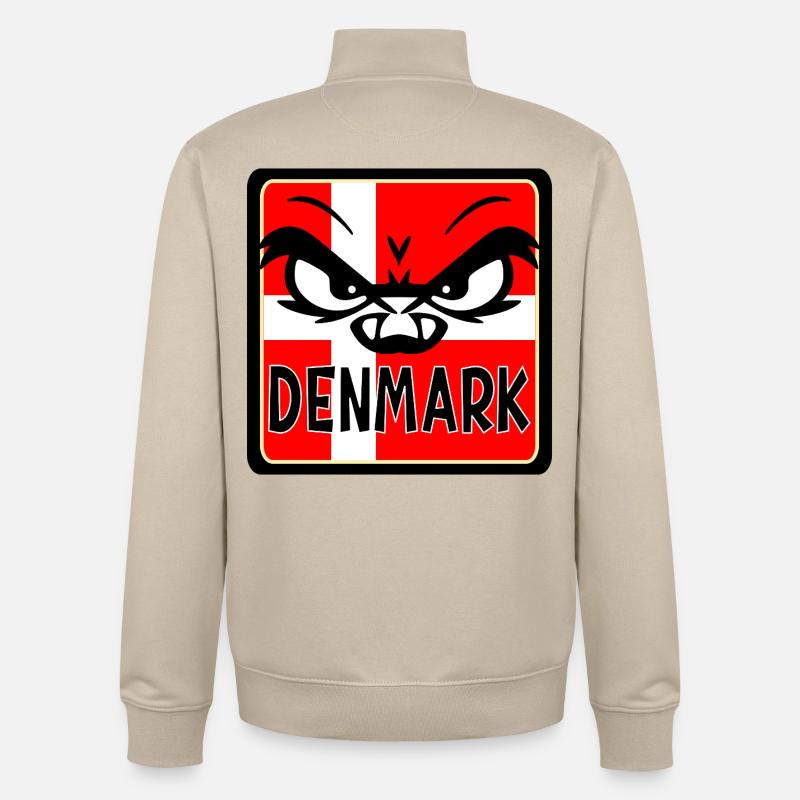Émotions du Danemark - Sweat zippé unisexe en coton bio Stanley/Stella - beige crème