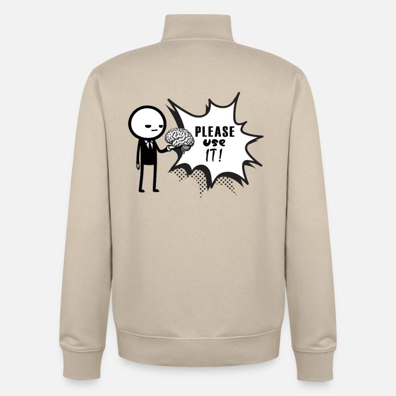 pls_use_it - Unisex Organic Zip Sweatshirt by Stanley/Stella - desert dust