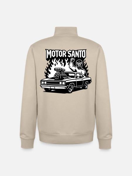 Motor Santo Fire Hotrod - Unisex Organic Zip Sweatshirt by Stanley/Stella - desert dust