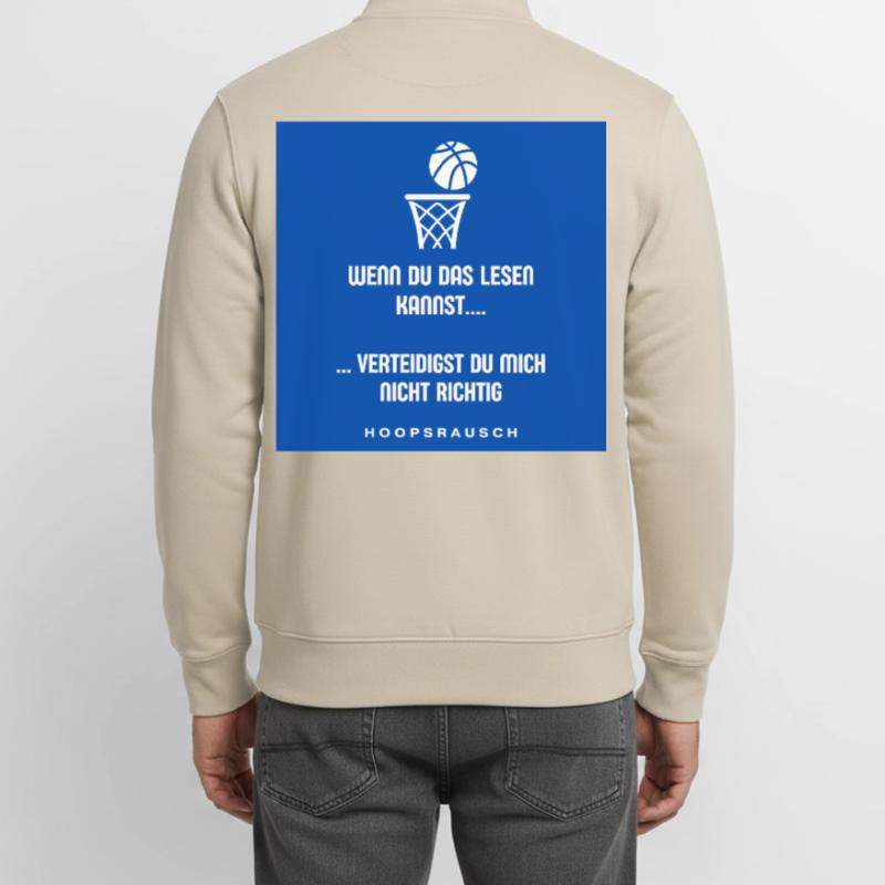 Lesen oder Verteidigen Spruch Hoopsrausch Unisex Organic Zip Sweatshirt von Stanley/Stella