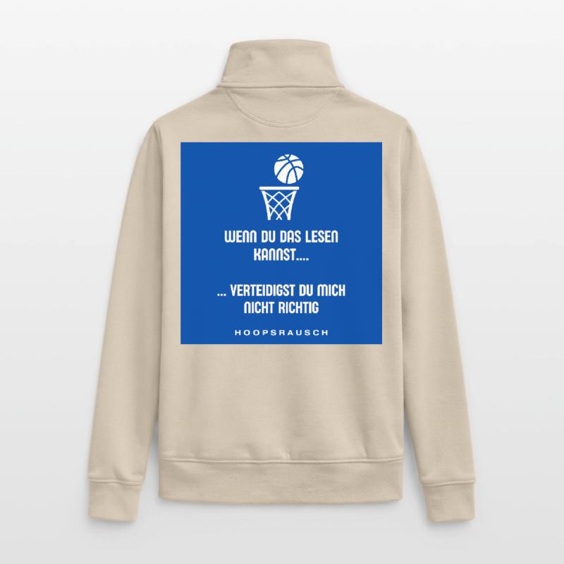 Lesen oder Verteidigen Spruch Hoopsrausch Unisex Organic Zip Sweatshirt von Stanley/Stella