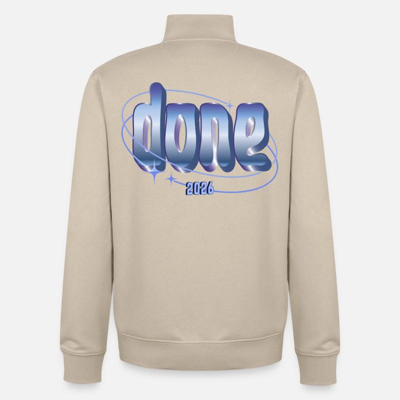 Done 2026 Orbit Design - Unisex Organic Zip Sweatshirt von Stanley/Stella - Cremebeige