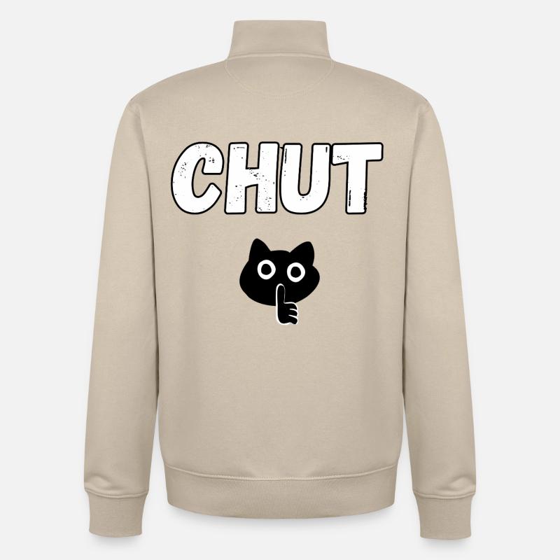 CHUT - Sweat zippé unisexe en coton bio Stanley/Stella - beige crème