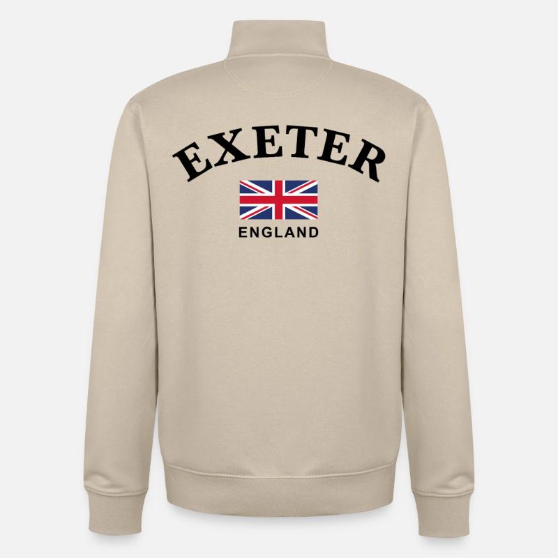 Exeter, Angleterre - Sweat zippé unisexe en coton bio Stanley/Stella - beige crème