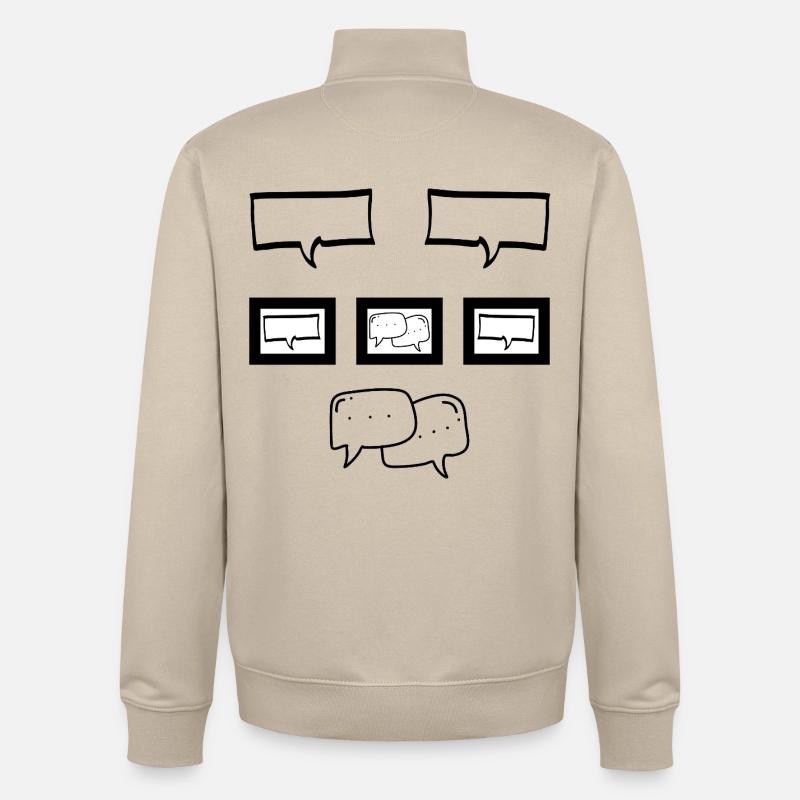 LE SILENCE - Sweat zippé unisexe en coton bio Stanley/Stella - beige crème