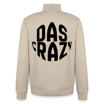 C’est dingue! - Sweat zippé unisexe en coton bio Stanley/Stella - beige crème - Dos - AI Model Male 185 dark (185cm)