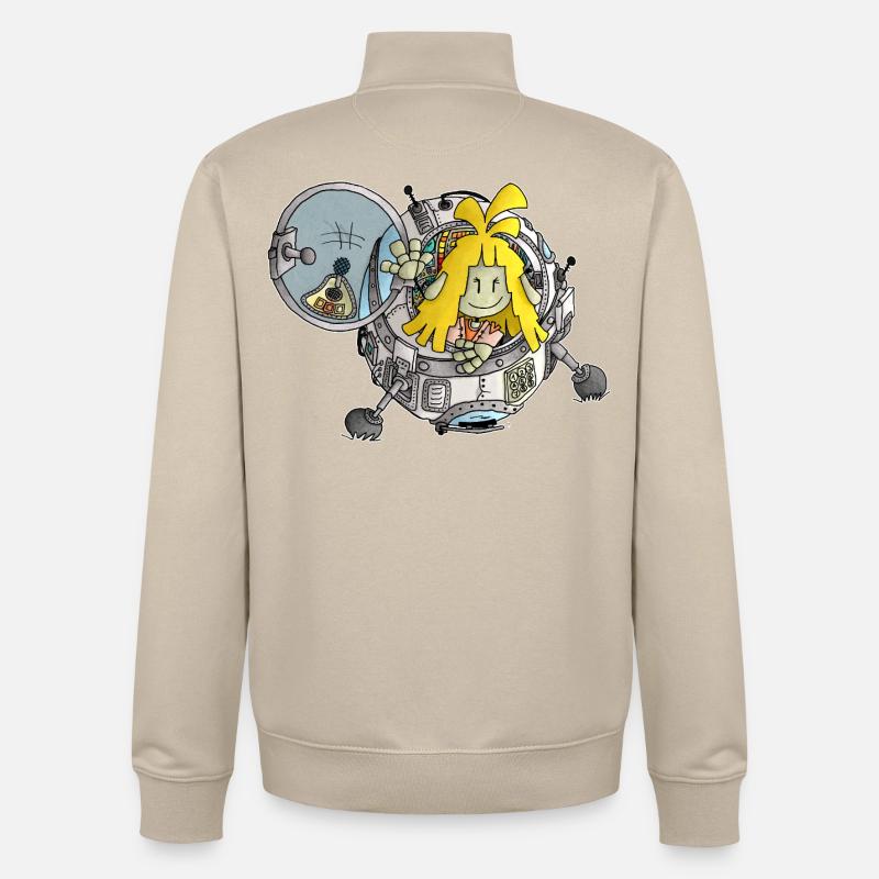 Micol und Mael - das Ufo 2 / - Unisex Organic Zip Sweatshirt von Stanley/Stella - Cremebeige