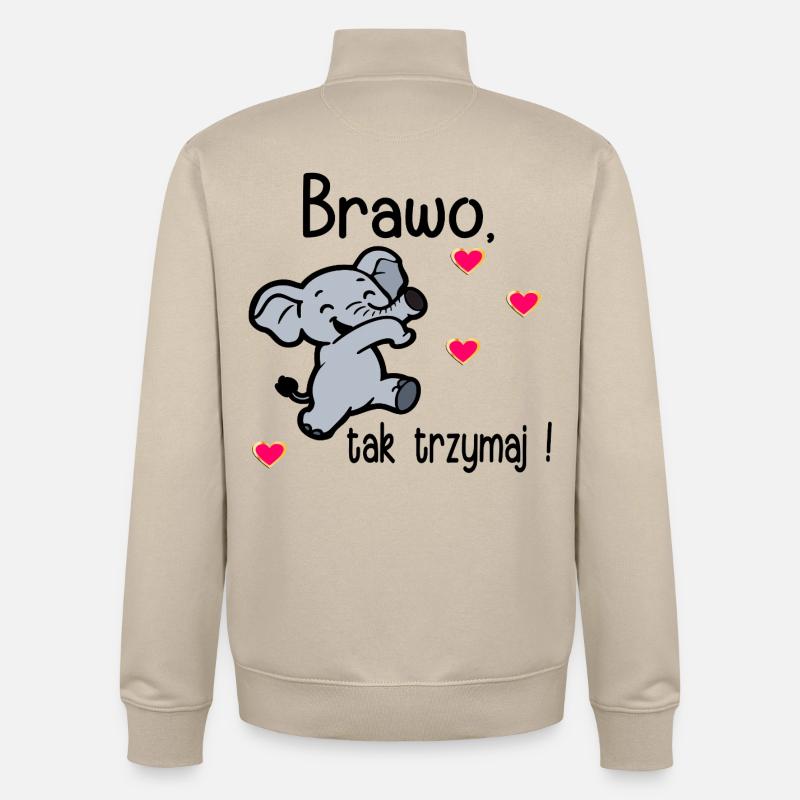 Bravo, keep it up - Unisex Organic Zip Sweatshirt by Stanley/Stella - desert dust