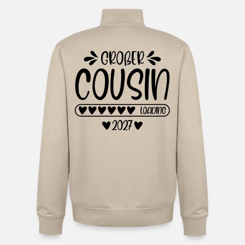 Großer Cousin 2027 loading - Unisex Organic Zip Sweatshirt von Stanley/Stella - Cremebeige