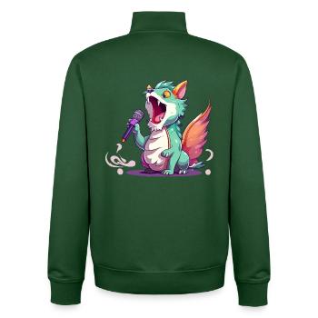 Singing Dragon Star - Unisex Organic Zip Sweatshirt by Stanley/Stella - bottle green - Back - AI Model Male 185 dark (185cm)