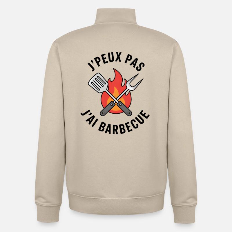 Flame Grill and Crossover Tools - Unisex Organic Zip Sweatshirt by Stanley/Stella - desert dust