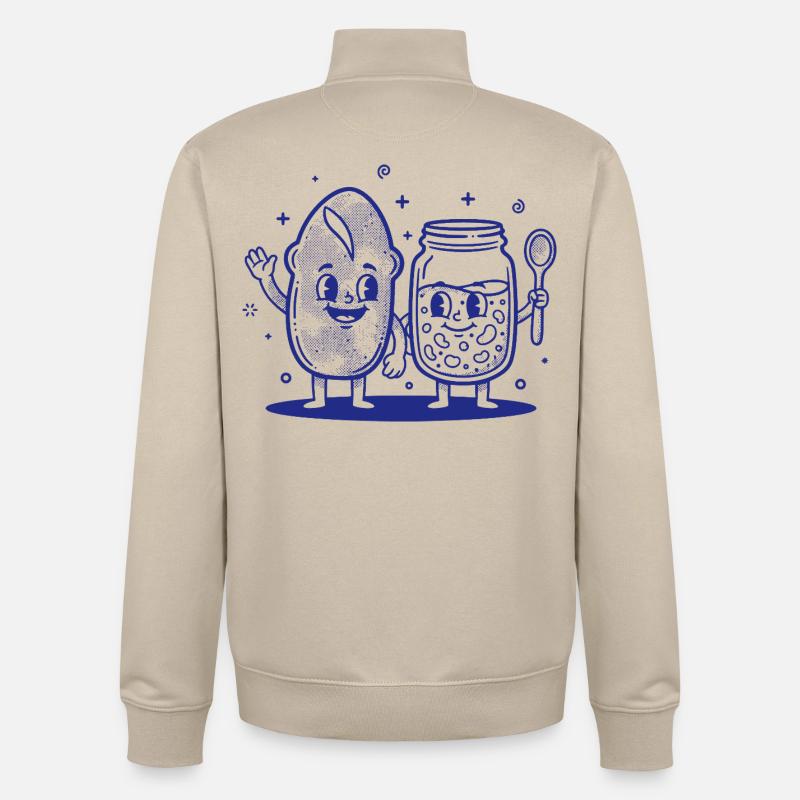 Sourdough Bread Baking Baker Sourdough Starter Jar - Unisex Organic Zip Sweatshirt by Stanley/Stella - desert dust