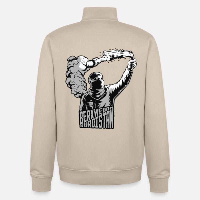 Berxwedan Kurdistan - Unisex Organic Zip Sweatshirt von Stanley/Stella - Cremebeige