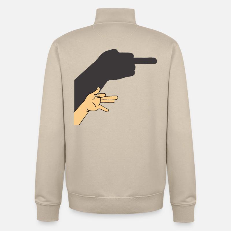 Schatten eines Hundes oder nicht - Unisex Organic Zip Sweatshirt von Stanley/Stella - Cremebeige