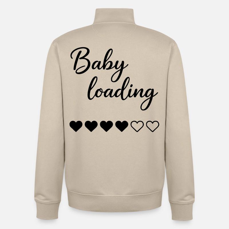 Baby Loading - Unisex Organic Zip Sweatshirt von Stanley/Stella - Cremebeige