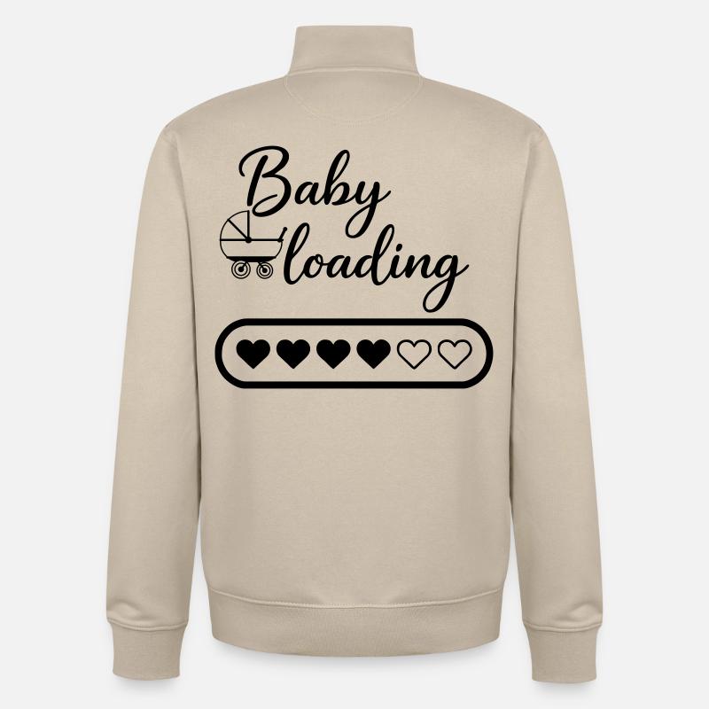 Baby loading - Unisex Organic Zip Sweatshirt von Stanley/Stella - Cremebeige