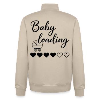 Baby Loading - Unisex Organic Zip Sweatshirt von Stanley/Stella - Cremebeige - Hinten - AI Model Male 185 dark (185cm)