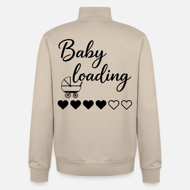 Baby Loading - Unisex Organic Zip Sweatshirt von Stanley/Stella - Cremebeige